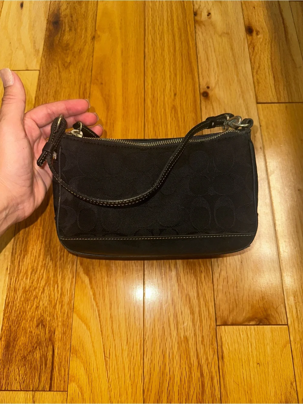Coach Black Signature Mini Shoulder Bag